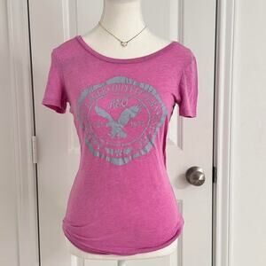 American Eagle Size Small Women’s Pink Y2K Vintage Baby Tee